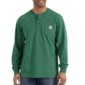 Carhartt Green Long Sleeve Henley Shirt